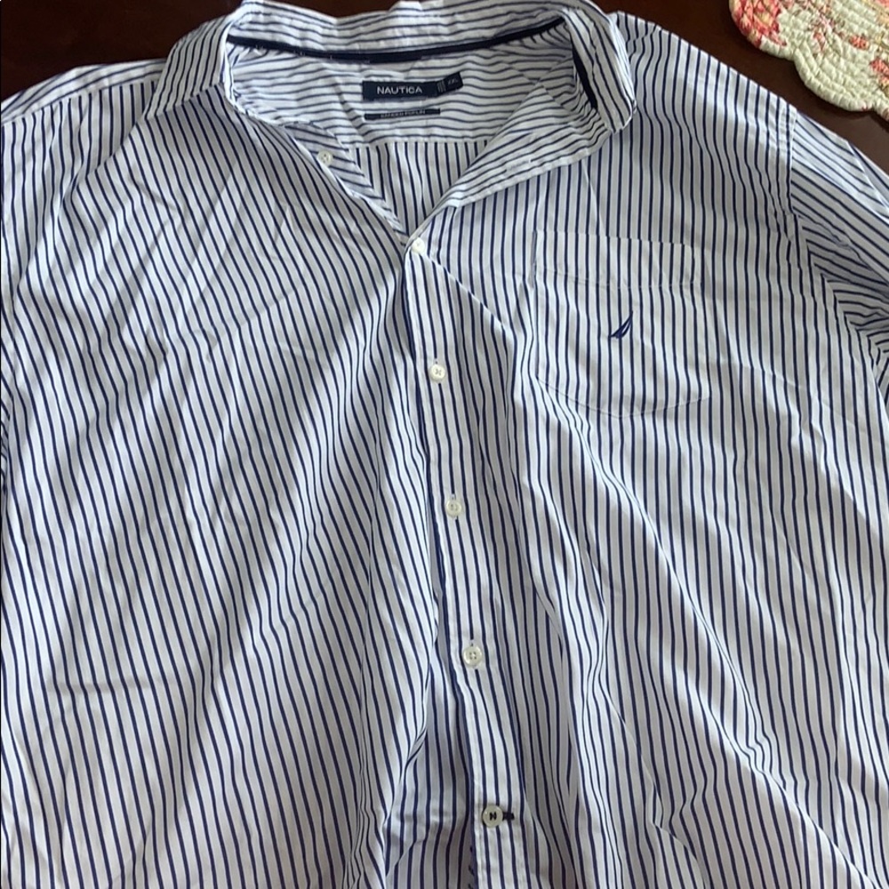 men’s size XXL nautica button up dress shirt